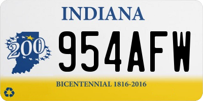 IN license plate 954AFW