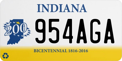 IN license plate 954AGA