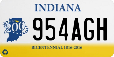 IN license plate 954AGH