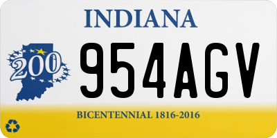 IN license plate 954AGV