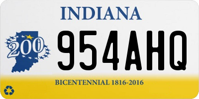 IN license plate 954AHQ