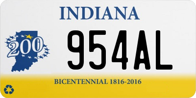 IN license plate 954AL