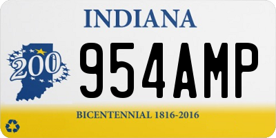 IN license plate 954AMP