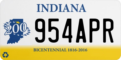 IN license plate 954APR