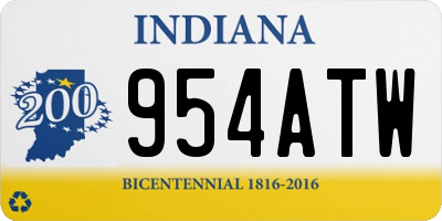IN license plate 954ATW