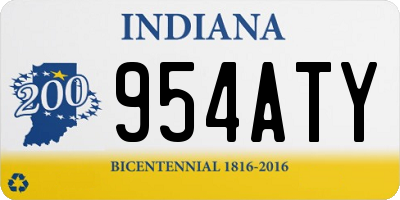 IN license plate 954ATY