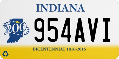 IN license plate 954AVI
