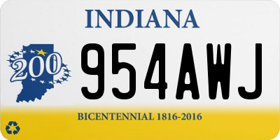 IN license plate 954AWJ