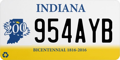 IN license plate 954AYB