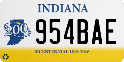 IN license plate 954BAE