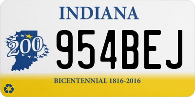 IN license plate 954BEJ