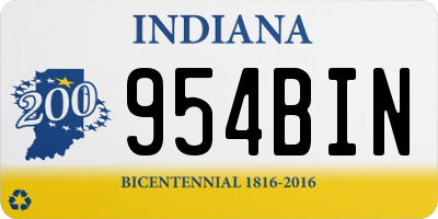 IN license plate 954BIN