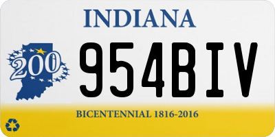 IN license plate 954BIV