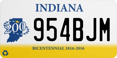 IN license plate 954BJM