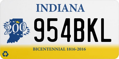 IN license plate 954BKL