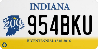 IN license plate 954BKU