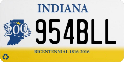 IN license plate 954BLL