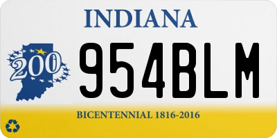 IN license plate 954BLM