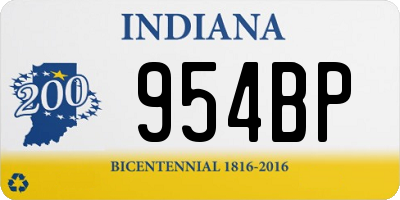 IN license plate 954BP