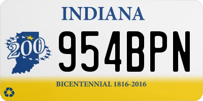 IN license plate 954BPN