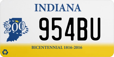 IN license plate 954BU