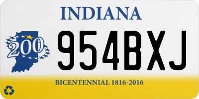 IN license plate 954BXJ
