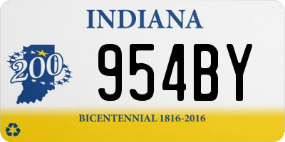 IN license plate 954BY