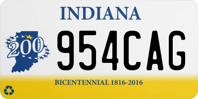 IN license plate 954CAG