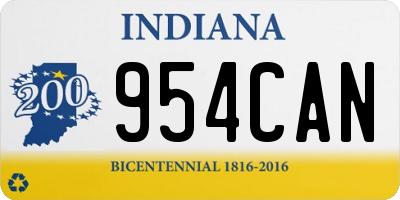 IN license plate 954CAN