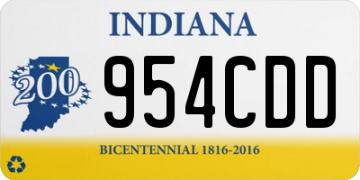 IN license plate 954CDD