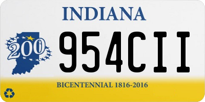 IN license plate 954CII