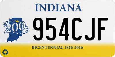 IN license plate 954CJF