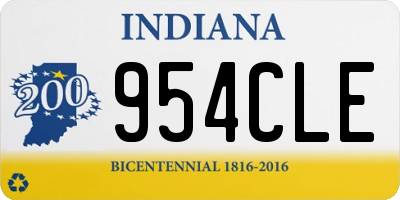 IN license plate 954CLE