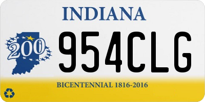IN license plate 954CLG