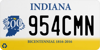 IN license plate 954CMN