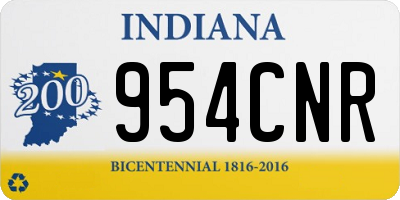 IN license plate 954CNR