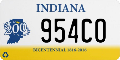 IN license plate 954CO