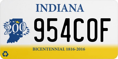 IN license plate 954COF