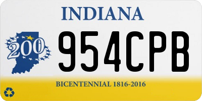 IN license plate 954CPB