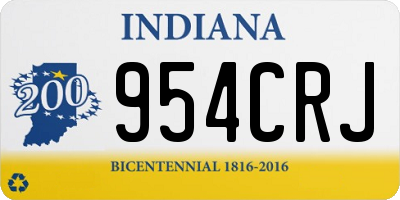 IN license plate 954CRJ