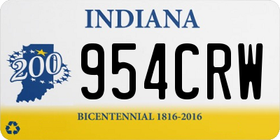 IN license plate 954CRW