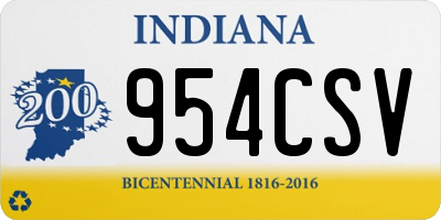 IN license plate 954CSV