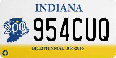 IN license plate 954CUQ
