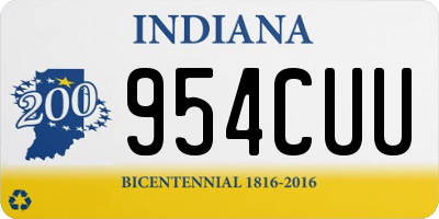 IN license plate 954CUU