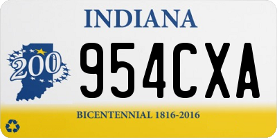 IN license plate 954CXA