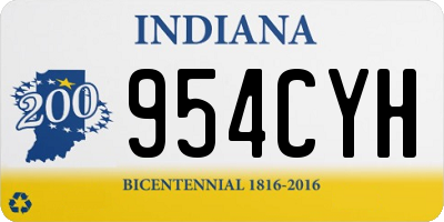 IN license plate 954CYH