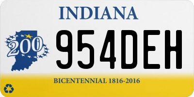 IN license plate 954DEH