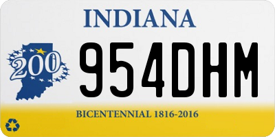 IN license plate 954DHM