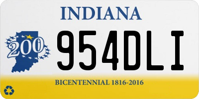 IN license plate 954DLI