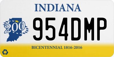 IN license plate 954DMP